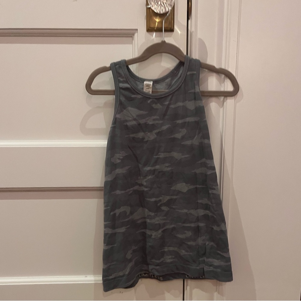 Athleta Kids Gray Camouflage Tank Top
